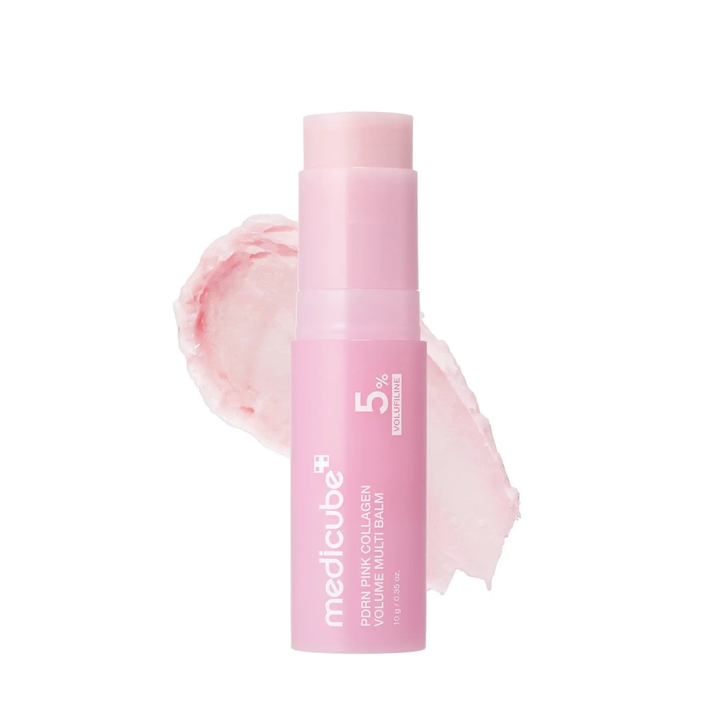Medicube PDRN Pink Collagen Volume Multi Balm with product swatch