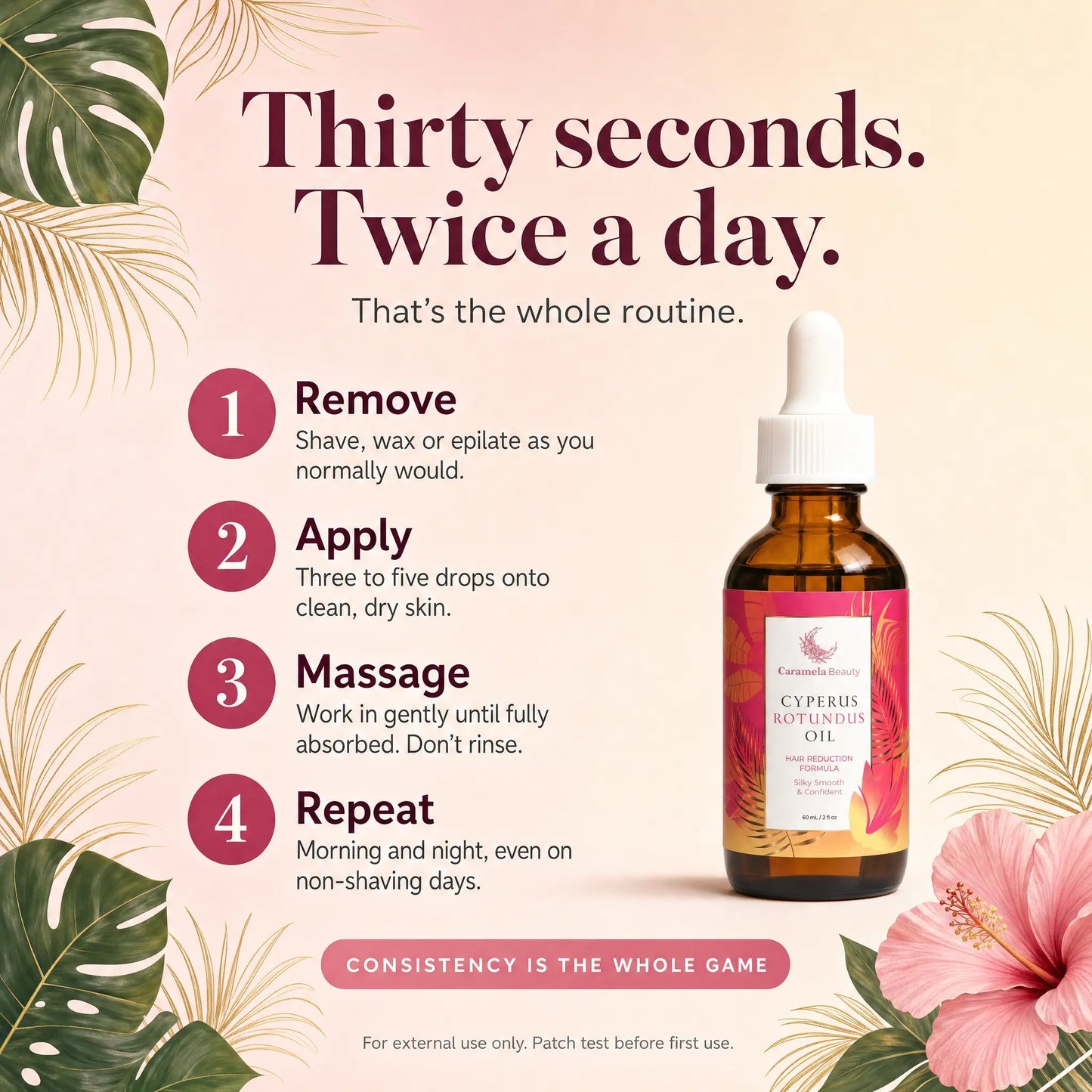 Caramela Beauty Cyperus Rotundus Moisturizing Hair Inhibitor Oil
