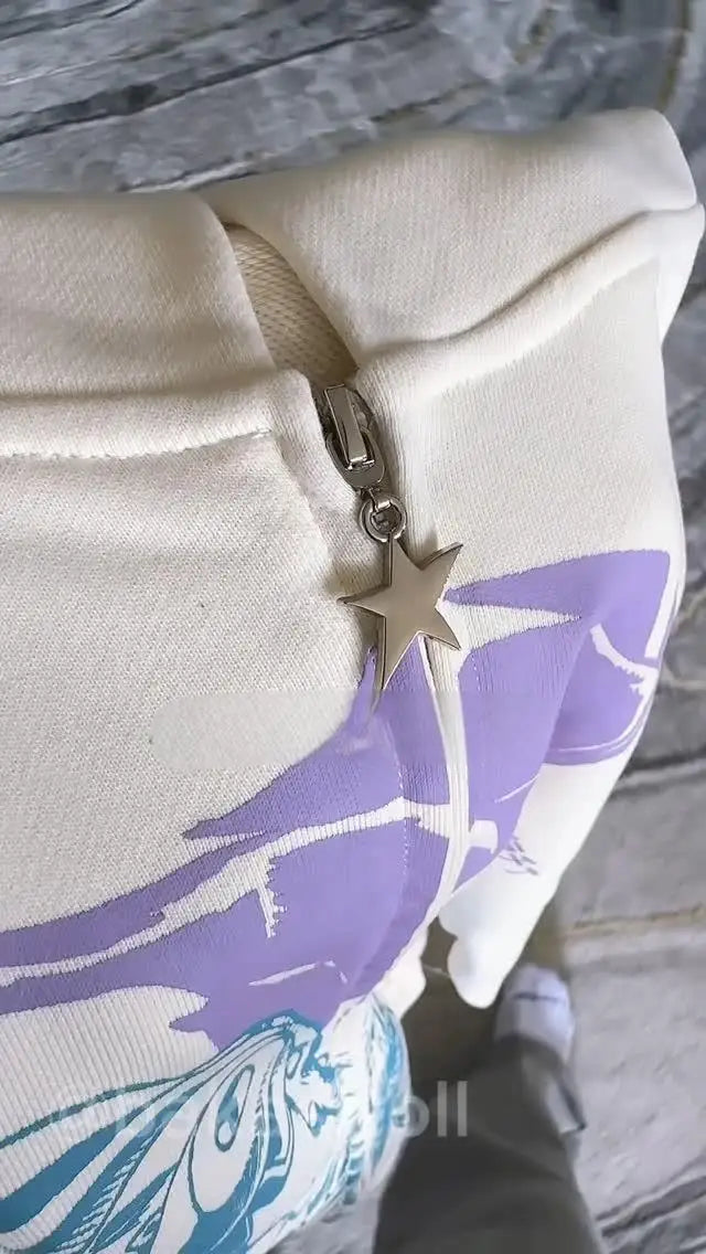 Harajuku Jojo Bizarre Adventure Zip Up Hoodies Oversized Zipper Hoodie Y2k Street Sweatshirt