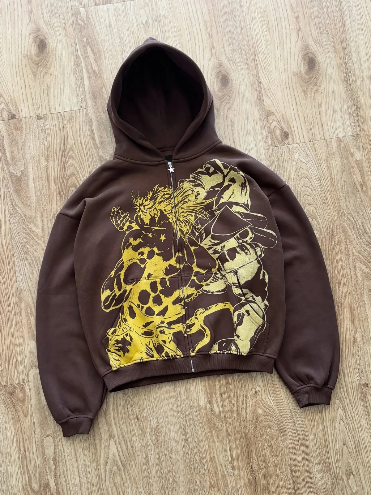Harajuku Jojo Bizarre Adventure Zip Up Hoodies Oversized Zipper Hoodie Y2k Street Sweatshirt