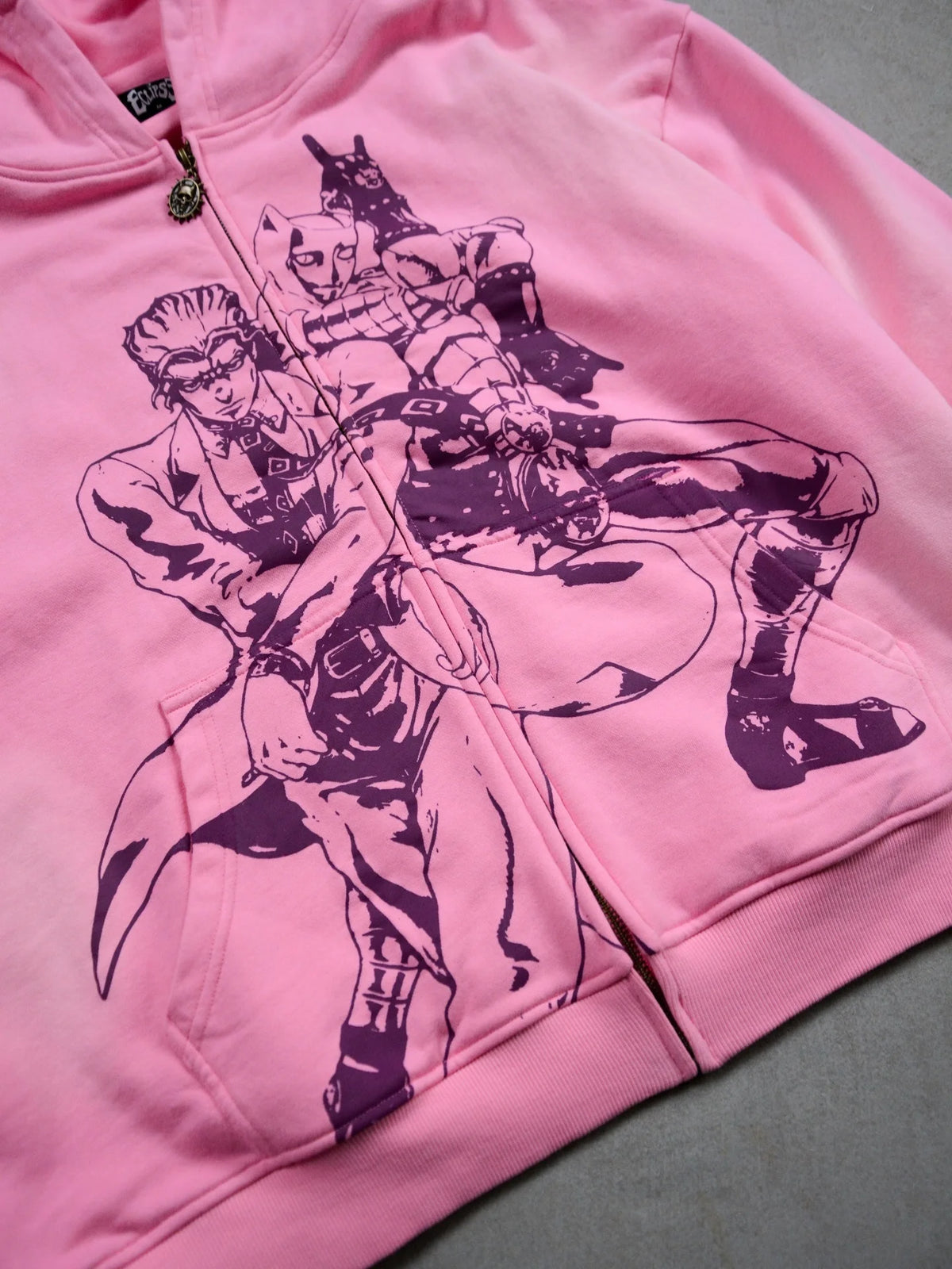 Harajuku Jojo Bizarre Adventure Zip Up Hoodies Oversized Zipper Hoodie Y2k Street Sweatshirt