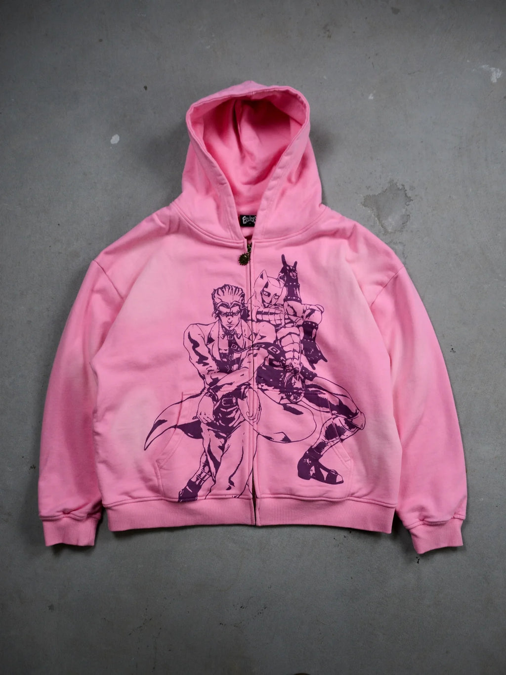 Harajuku Jojo Bizarre Adventure Zip Up Hoodies Oversized Zipper Hoodie Y2k Street Sweatshirt