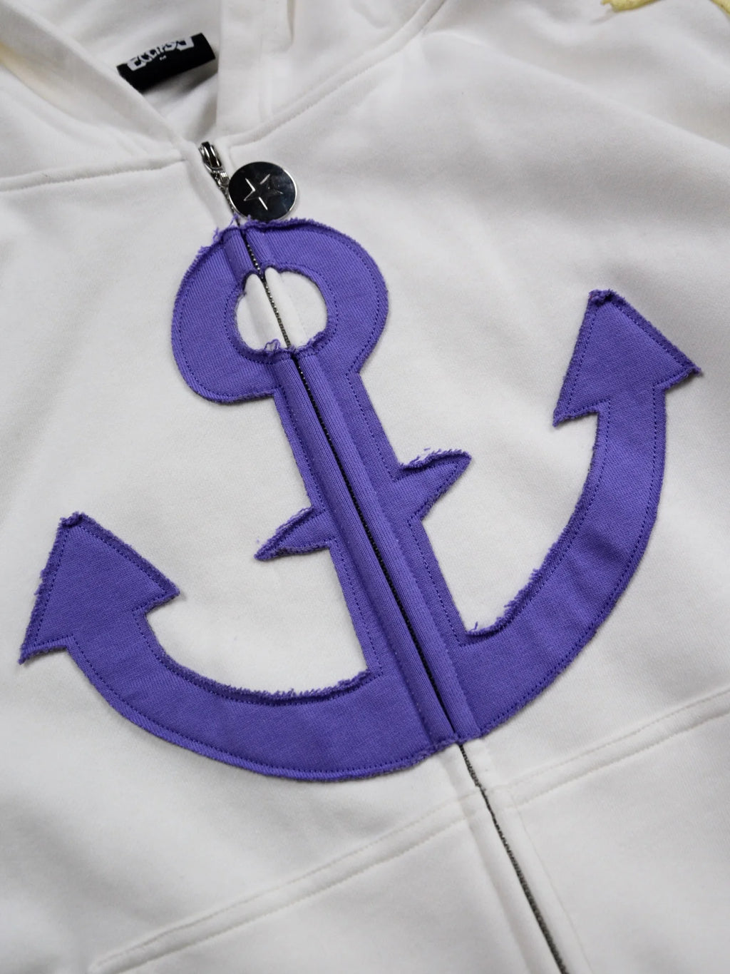 Harajuku Jojo Bizarre Adventure Zip Up Hoodies Oversized Zipper Hoodie Y2k Street Sweatshirt