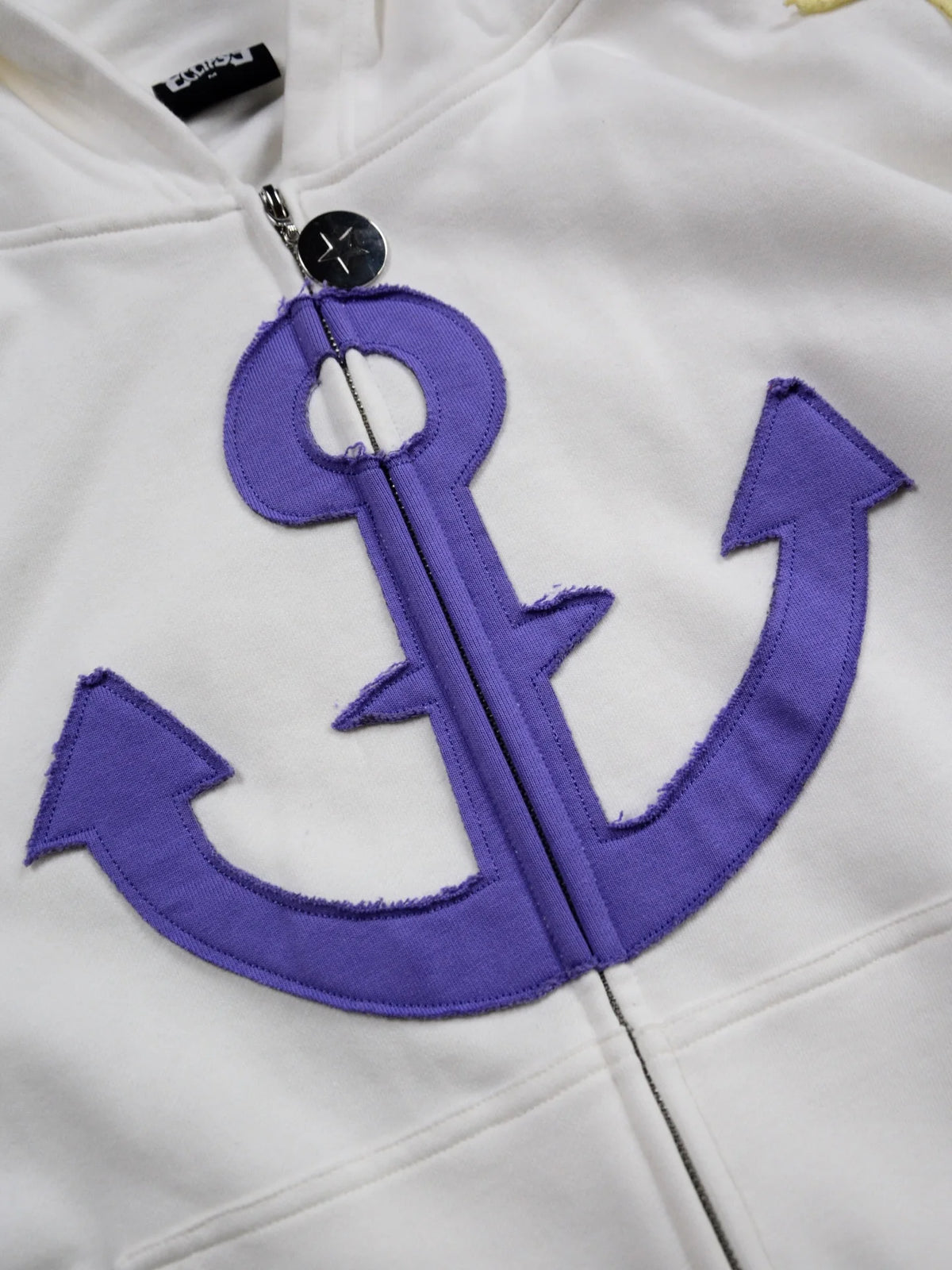 Harajuku Jojo Bizarre Adventure Zip Up Hoodies Oversized Zipper Hoodie Y2k Street Sweatshirt
