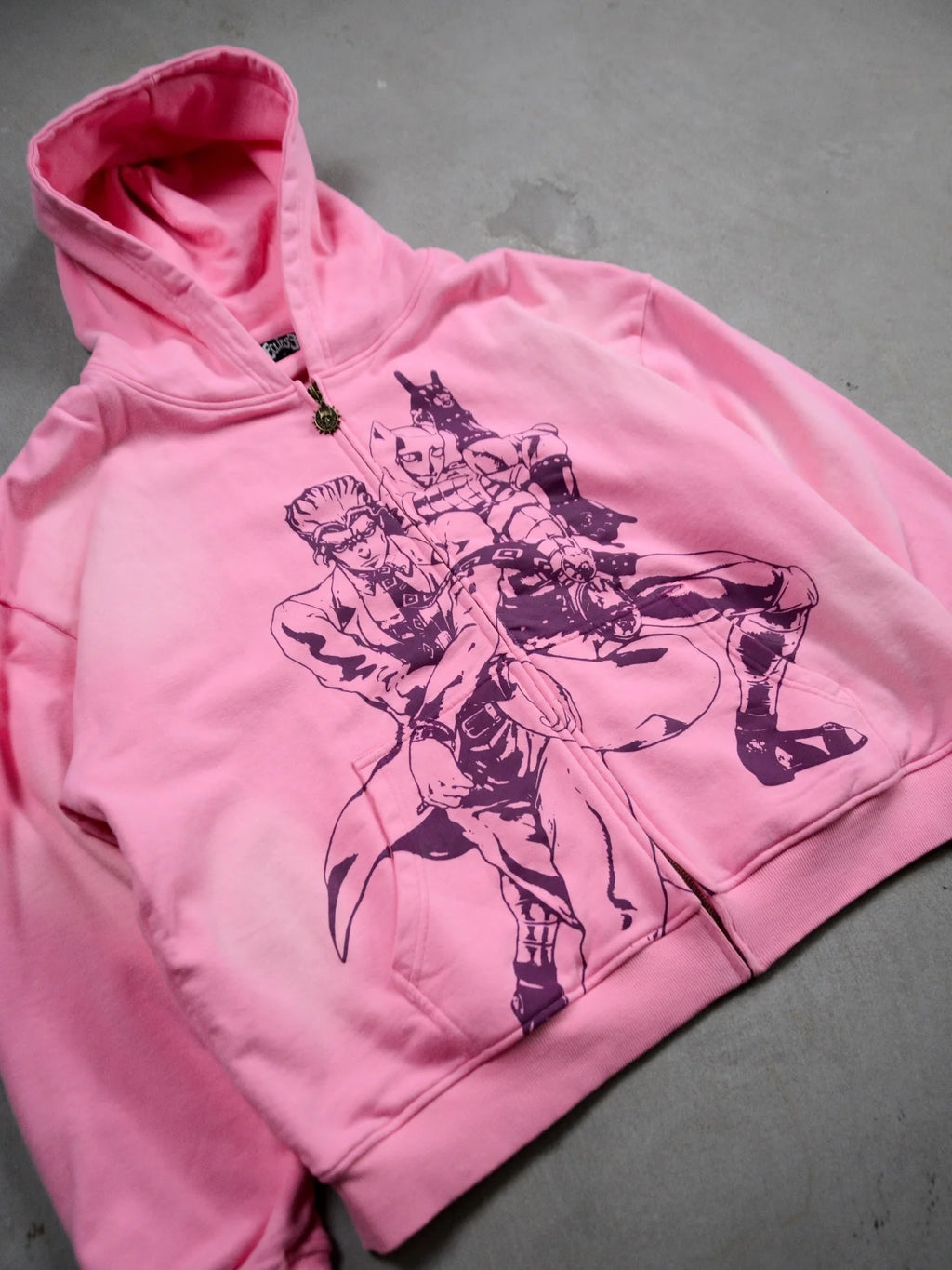 Harajuku Jojo Bizarre Adventure Zip Up Hoodies Oversized Zipper Hoodie Y2k Street Sweatshirt